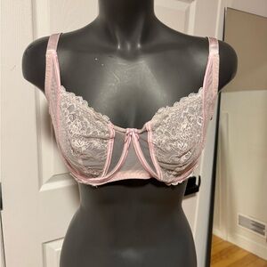 Elegant Lace Pink Bra